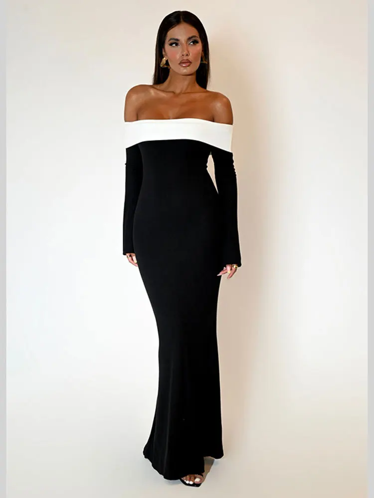 Dual Tone Elegance Bodycon Dress