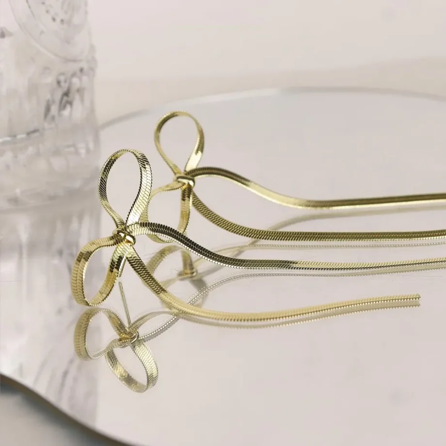 Petite Bow Bar Earrings