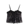 Sequin camisole top for women