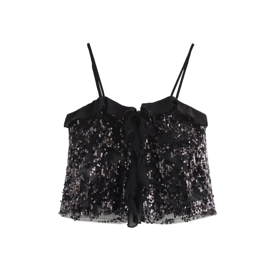 Sequin camisole top for women