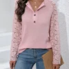 Lace Bloom Sweater Blouse