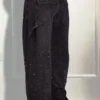 LuxeWashed Rhinestone Wide-Legs