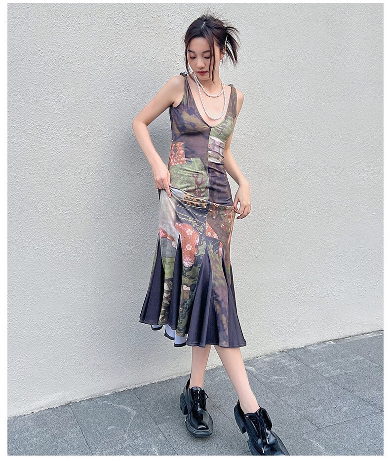VintageMuse Mermaid Bodycon Dress