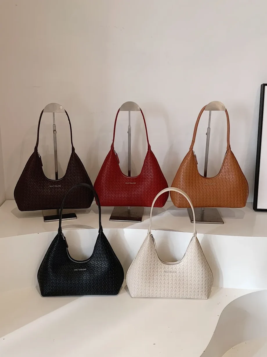 Moonlit Leather Shoulder Bag