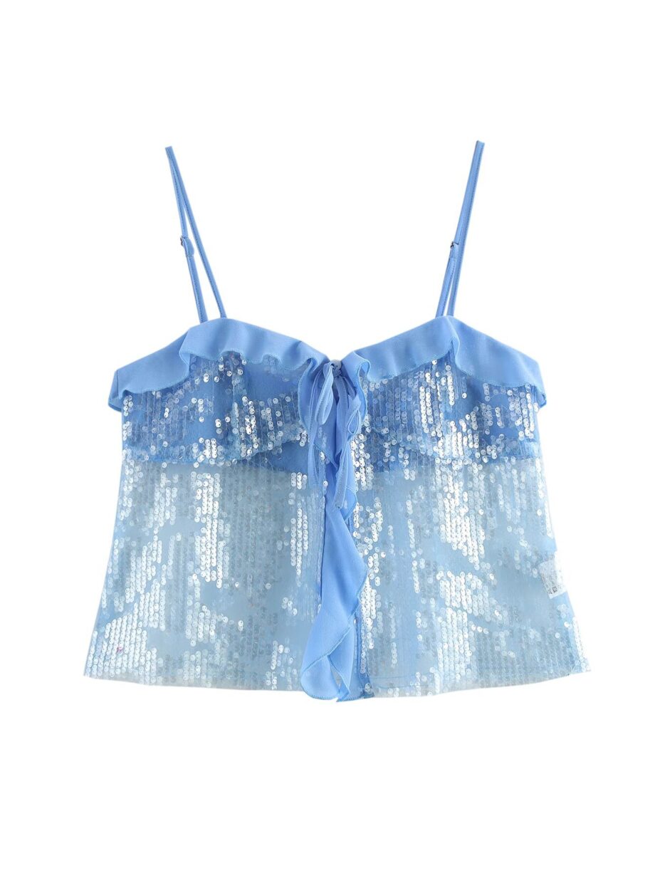 Sequin camisole top for women