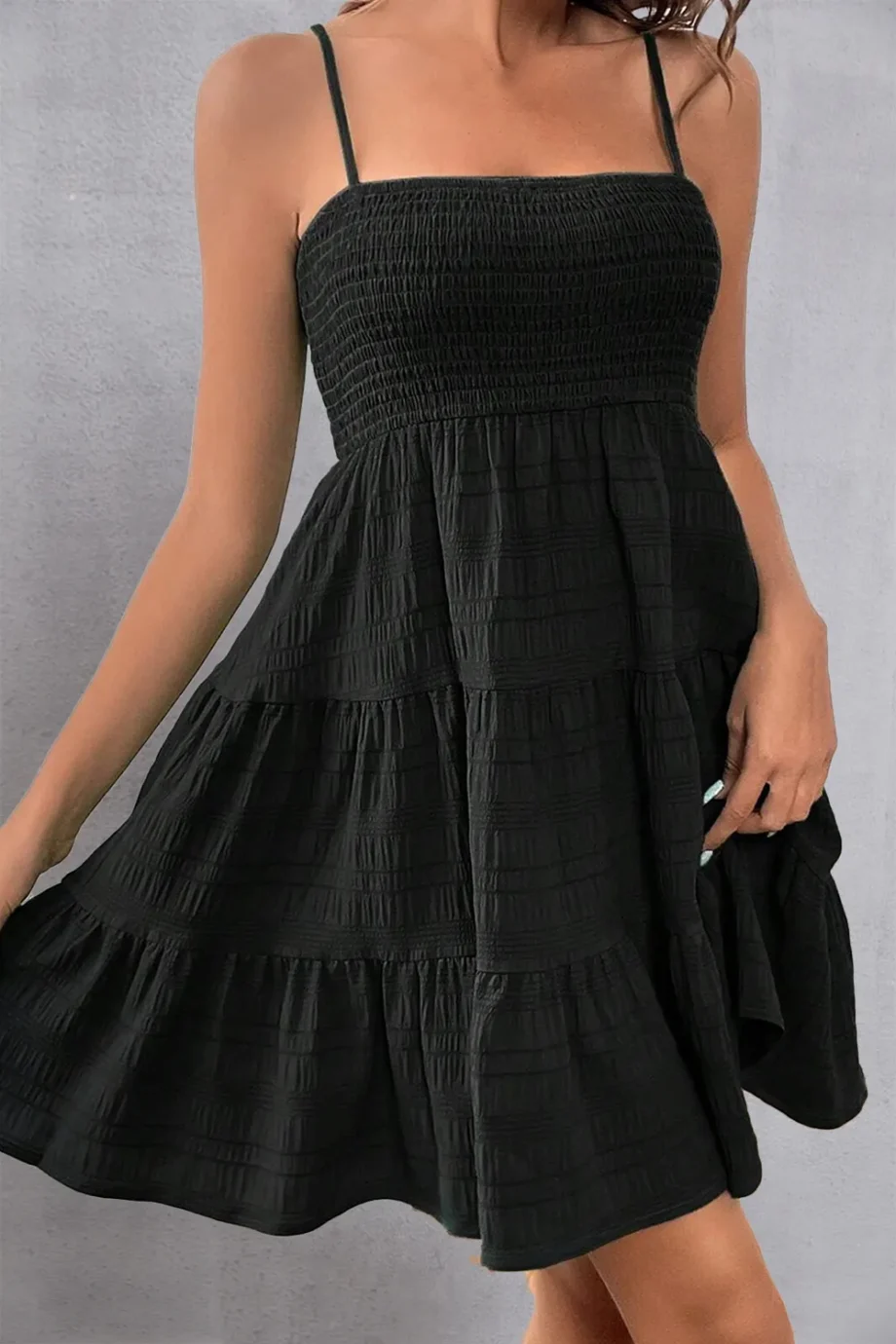 Smocked Square Cami Dress