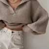 Crisp Collar Knit Sweater