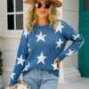 Starry Vibes Dropped Shoulder Sweater