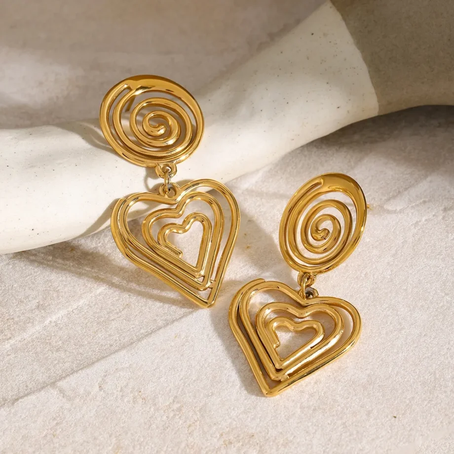 HeartGlow Stud Earrings