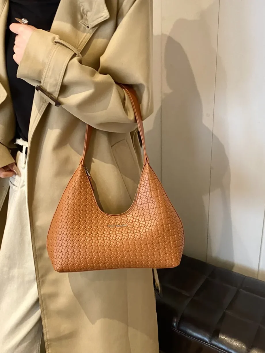Moonlit Leather Shoulder Bag