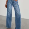 Raw Hem Wide Leg Jeans