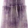 Vintage Printing Mesh Spliced Skirt