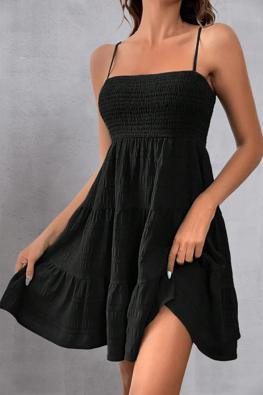 Smocked Square Cami Dress
