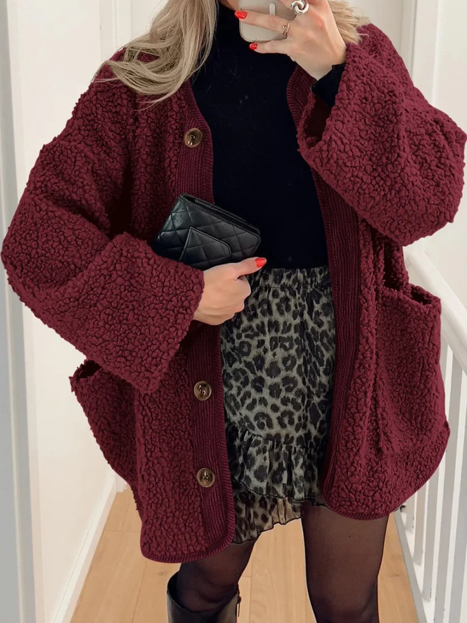 Plush Lambskin Winter Coat