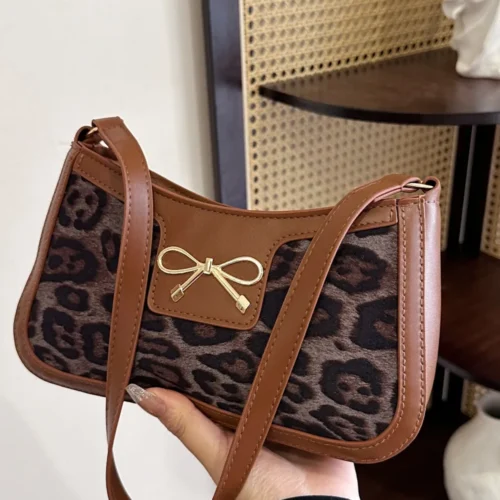 Leopard Luxe Bow Bag