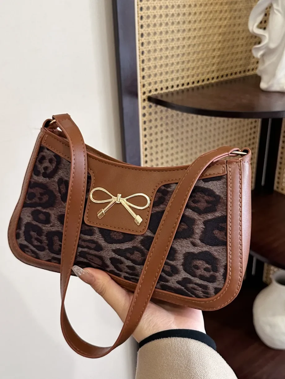 Leopard Luxe Bow Bag