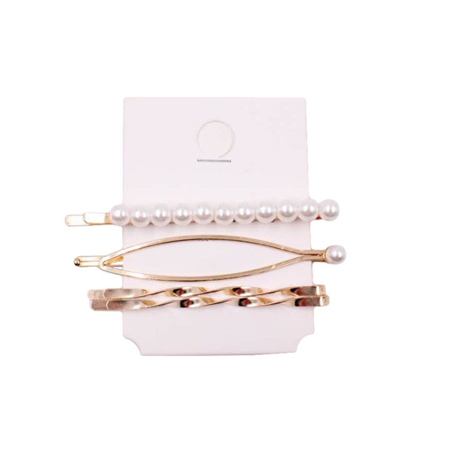 Golden Pearl Hair Accessories Set