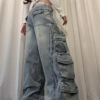 Washed multi pocket Jeans
