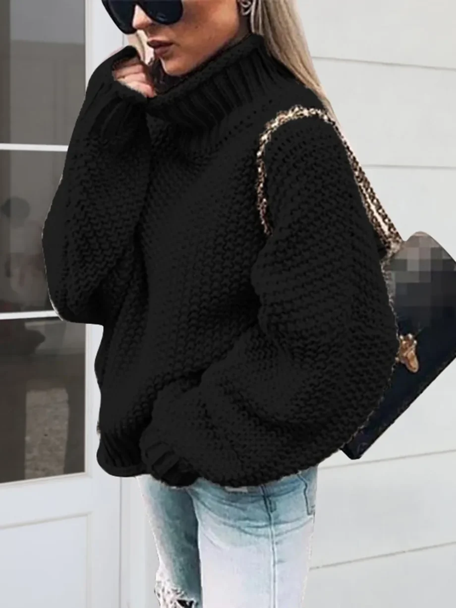 Cozy Turtleneck Knit Sweater