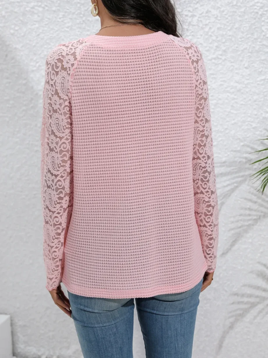 Lace Bloom Sweater Blouse