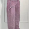 LuxeWashed Rhinestone Wide-Legs
