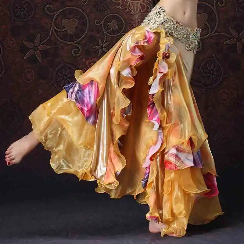 Long Full Circle Wrapped Ruffle Skirts