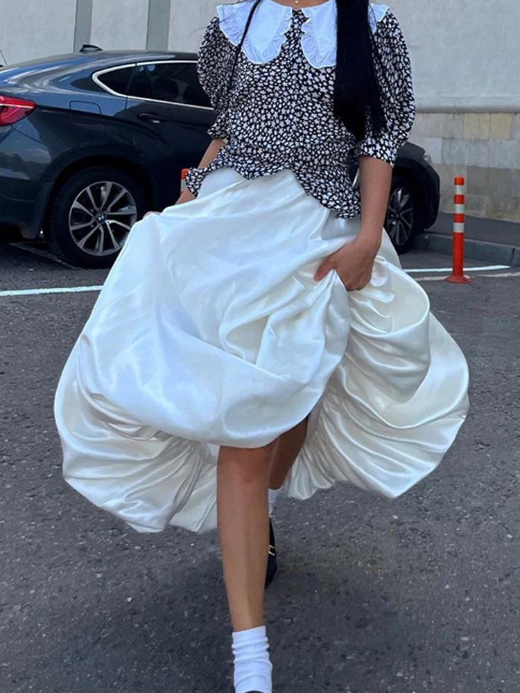 Long Pleated Skirt