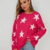 Starry Vibes Dropped Shoulder Sweater