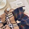 Library Chic Plaid Scrunchy