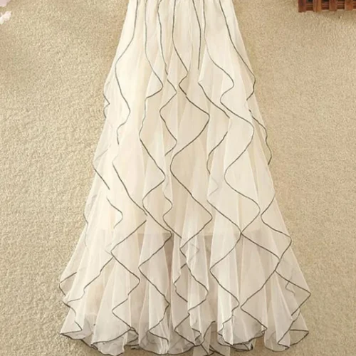 Irregular Long Tulle Skirts