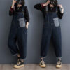 Cowboy overalls cropped pants