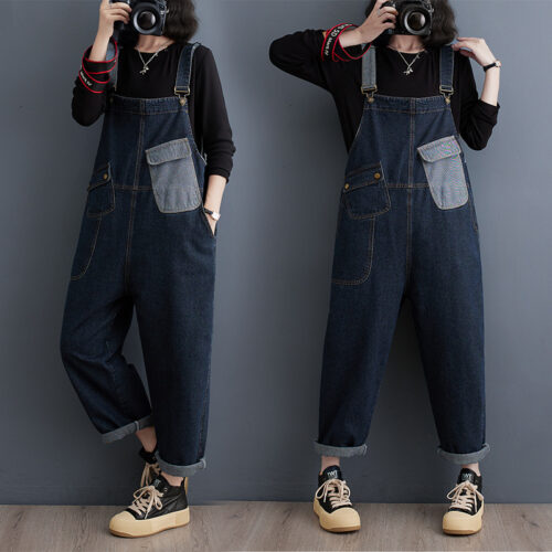Cowboy overalls cropped pants