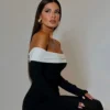 Dual Tone Elegance Bodycon Dress