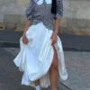 Long Pleated Skirt