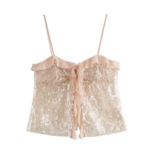 Sequin camisole top for women
