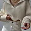 Crisp Collar Knit Sweater