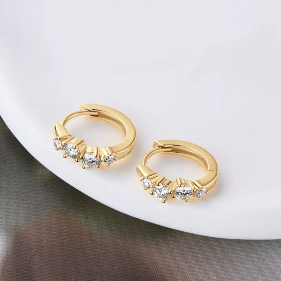 Luminous Moissanite Hoop Earrings