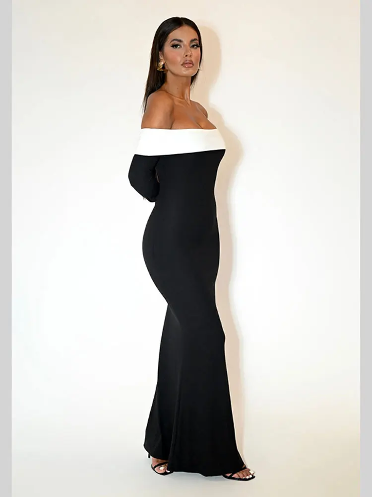 Dual Tone Elegance Bodycon Dress