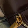 PU Leather Bow Trim Shoulder Bag