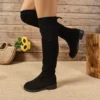 Low Heel Suede Boots