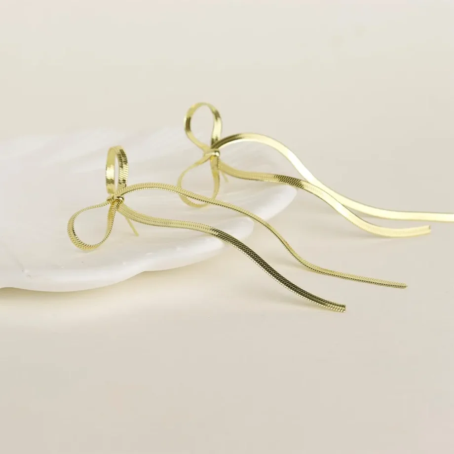 Petite Bow Bar Earrings