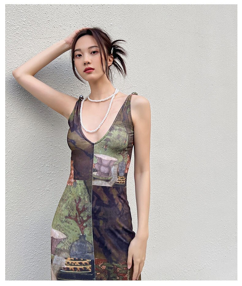 VintageMuse Mermaid Bodycon Dress