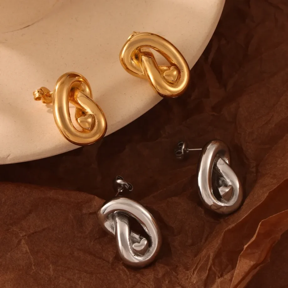 KnotEdge Stud Earrings