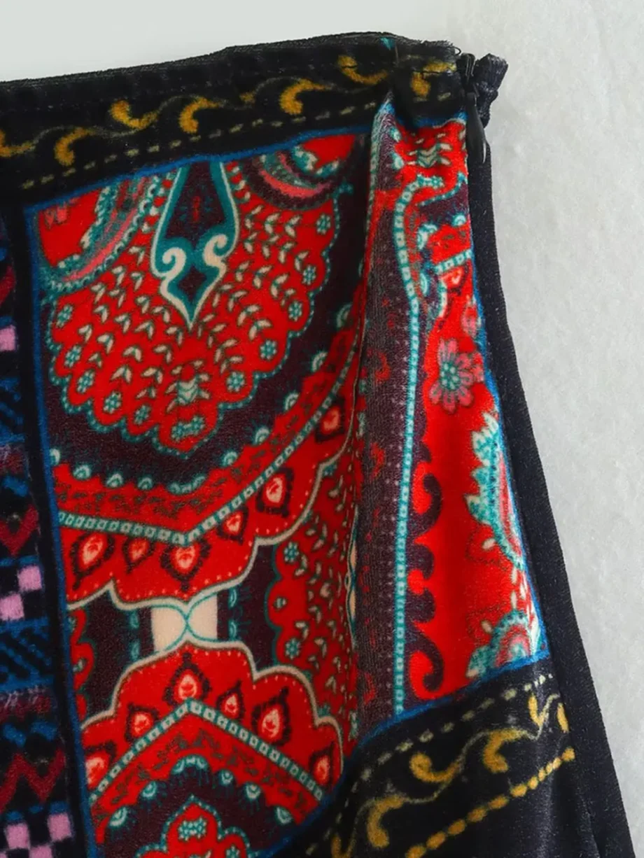 Printed Boho Mini Skirt