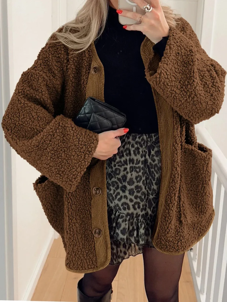 Plush Lambskin Winter Coat