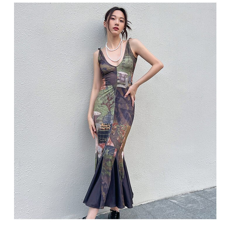 VintageMuse Mermaid Bodycon Dress