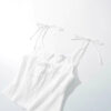 Simple waist cinched lace camisole
