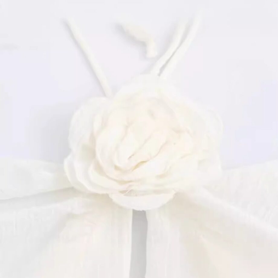 White floral camisole vest