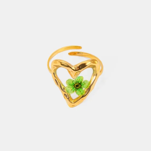 Stainless Blossom Ring