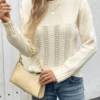 Autumn Breeze Hollow Knit Sweater